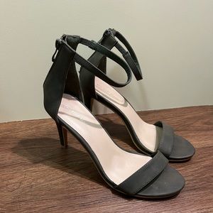 Olive Green Heels with Ankle Strap